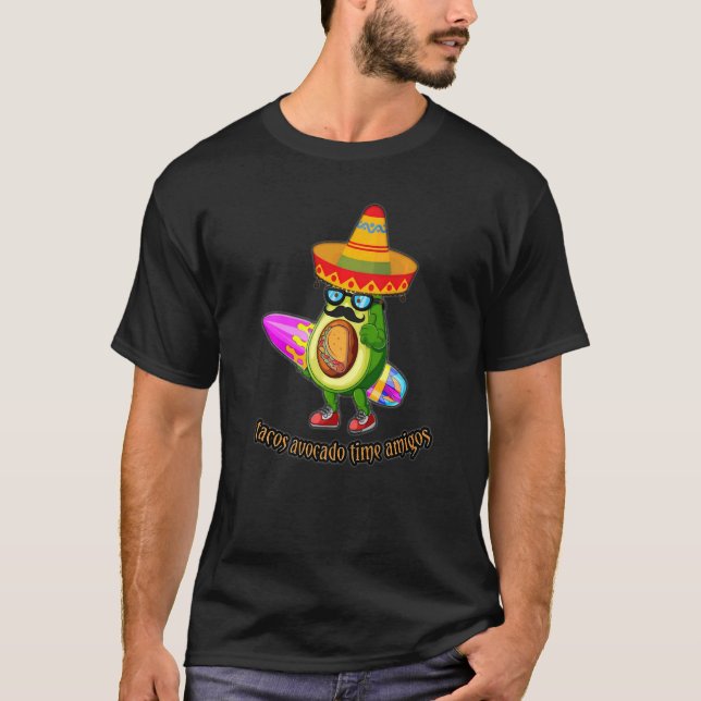 Camiseta Tacos avocado time amigos verano sunshine skis (Anverso)