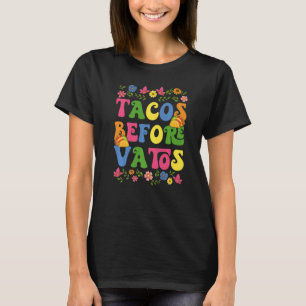 Camiseta Tacos Before Vatos Funny Comida Mexicana Anti Vale
