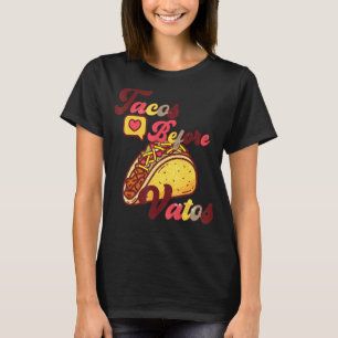 Camiseta Tacos Before Vatos Funny Día de San Valentín Taco
