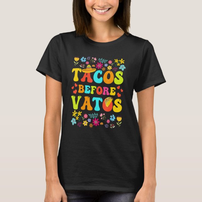 Camiseta Tacos Before Vatos Funny Valentine's Day Taco Love (Anverso)