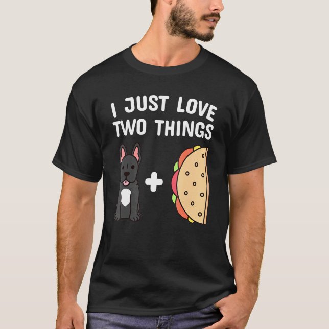 Camiseta Tacos Bulldog Francés Perro (Anverso)