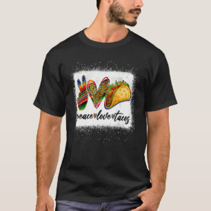 Camiseta Tacos de amor por la paz taco Martes comida mexica