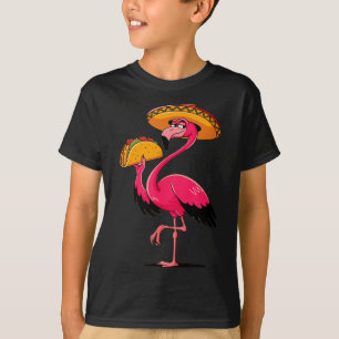 Camiseta tacos de flamenco mexicano lindos cinco de mayo fi