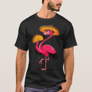 Camiseta Tacos de flamenco mexicano lindos fiesta cinco de