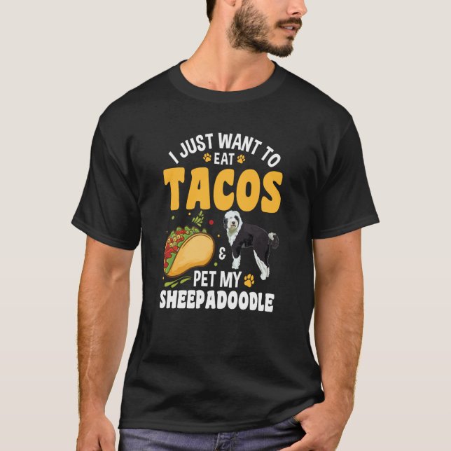 Camiseta Tacos Doodle Dog Sheepadoodle (Anverso)