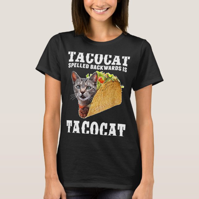Camiseta Tacos gatos de tacocat que se lanzan hacia atrás (Anverso)