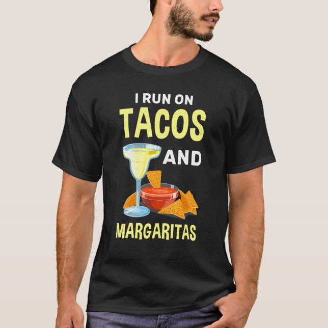 Camiseta Tacos Margaritas Tortillas Cócteles Foodi mexicano (Anverso)