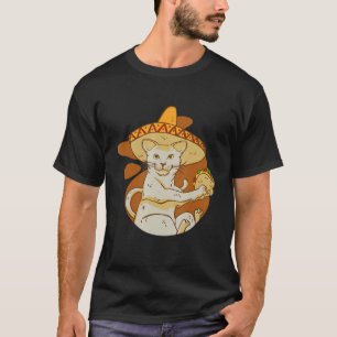 Camiseta tacos mexicanos con sombrero mexicano