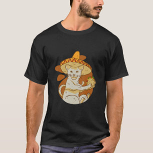 Camiseta tacos mexicanos con sombrero mexicano