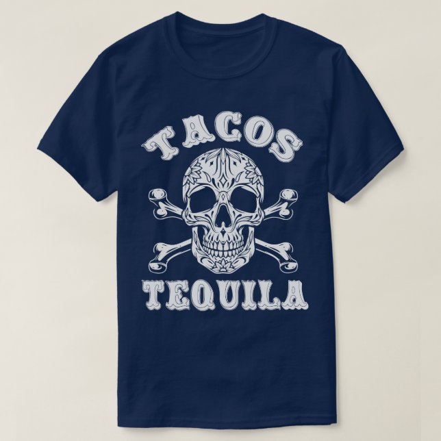 Camiseta Tacos mexicanos vintage y tequila (Diseño del anverso)