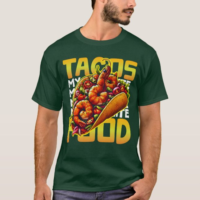 Camiseta tacos mi comida favorita (Anverso)