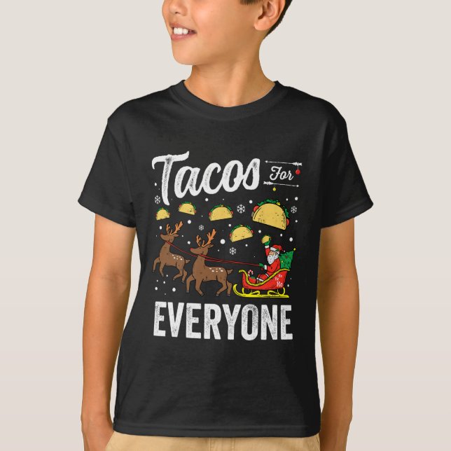 Camiseta Tacos Para Todos Los Navidades Taco Funny Xmas San (Anverso)