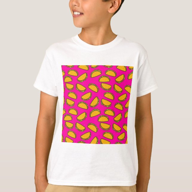 Camiseta tacos rosas (Anverso)