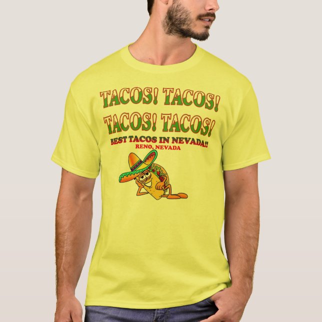 CAMISETA ¡TACOS! ¡TACOS! ¡TACOS! ¡TACOS! (Anverso)