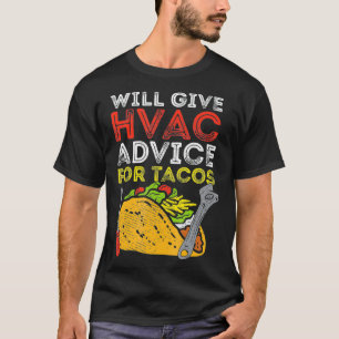 Camiseta Tacos Técnico HVAC Instalador de comida mexicana