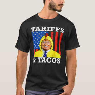 Camiseta Tacos y aranceles Patriótico Trump Humor de guerr
