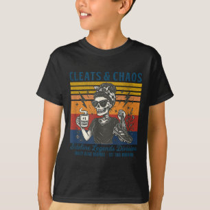 Camiseta Tacos y caos esqueleto mamá fútbol divertida