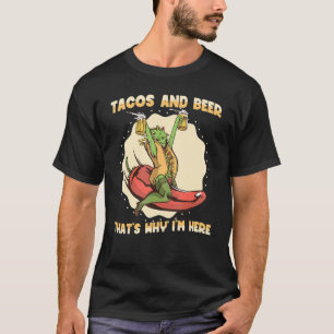 Camiseta Tacos y Cerveza por eso estoy aquí comida mexicana