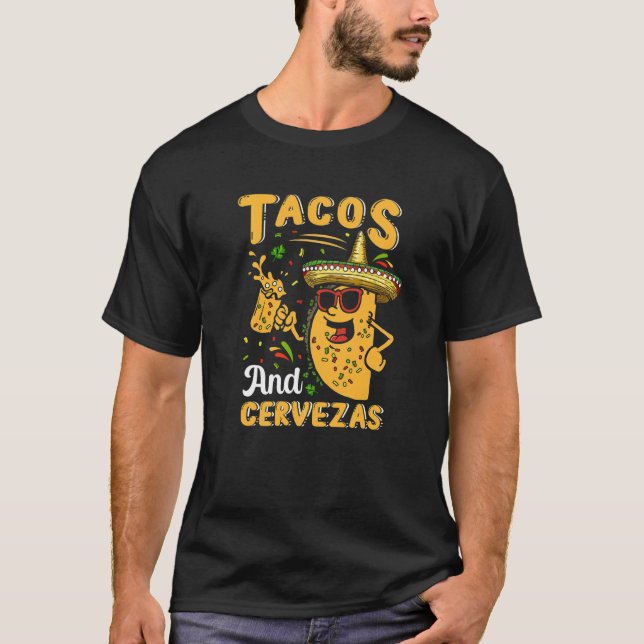 Camiseta Tacos Y Cervezas Cinco De Mayo Taco (Anverso)