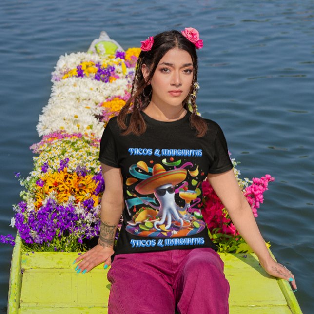 Camiseta Tácos y margaritas festivos de Fiesta Flavors (Subido por el creador)