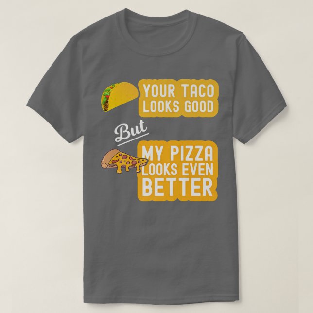 Camiseta Tacos y pizza  (Diseño del anverso)