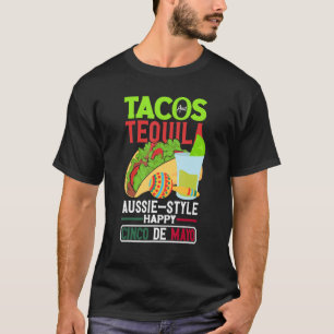 Camiseta Tacos y tequila estilo australiano Feliz Cinco de