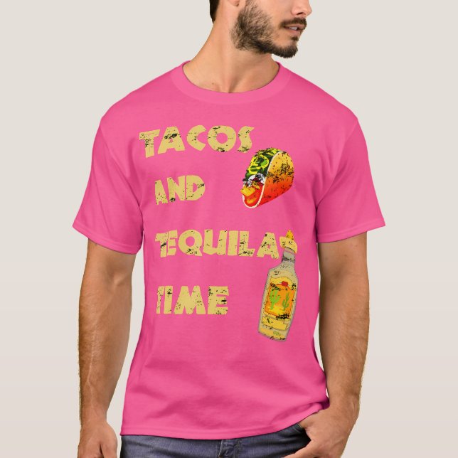 Camiseta Tacos Y Tequila Hora De La Comida Mexicana (Anverso)