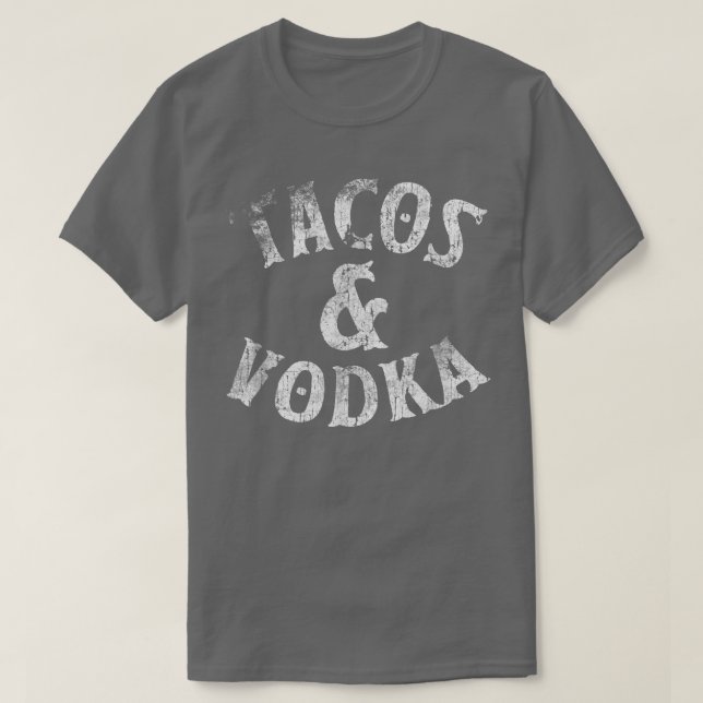 Camiseta Tacos Y VodkaAmantes Del Alcohol Regalos Bartender (Diseño del anverso)