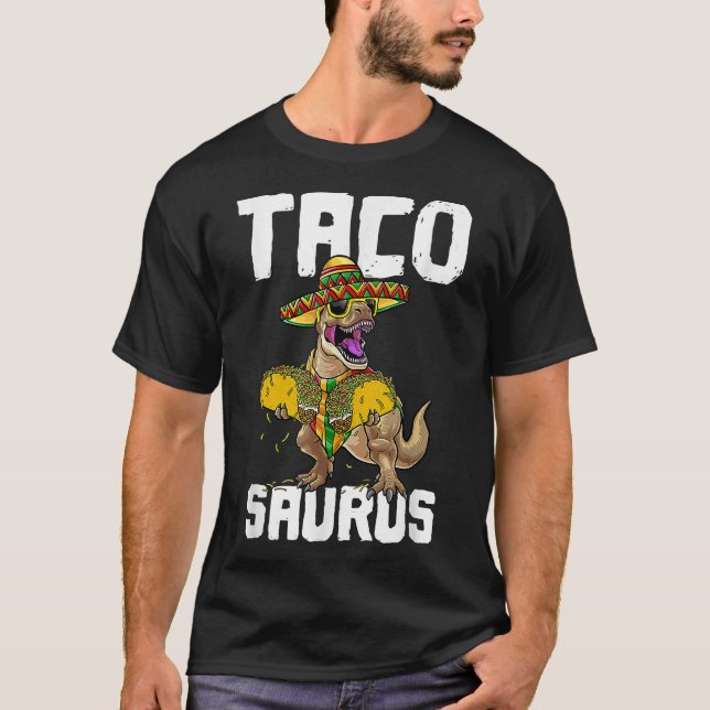 Camiseta Tacosaurio Saurio Taco Cinco De Mayo Divertido Tac (Anverso)