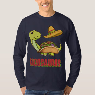 Camiseta Tacosauro Taco Dinosaur Cinco De Mayo Hombres LS
