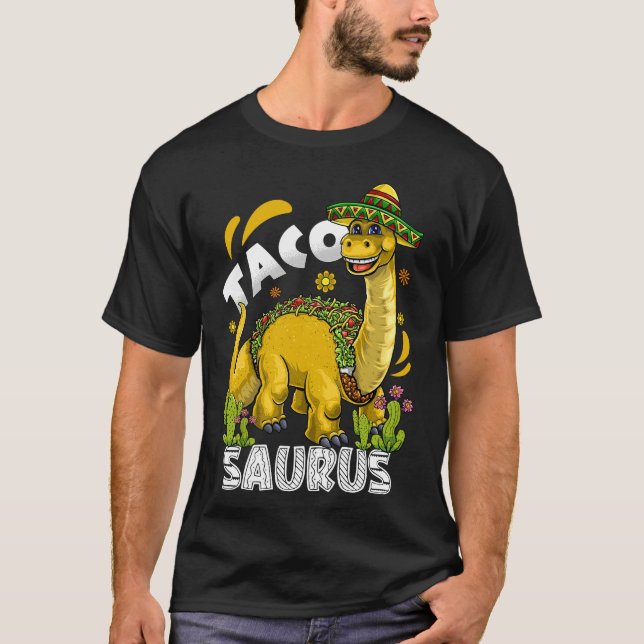Camiseta Tacosauro Taco Dinosaur Dino Cinco De Mayo (Anverso)