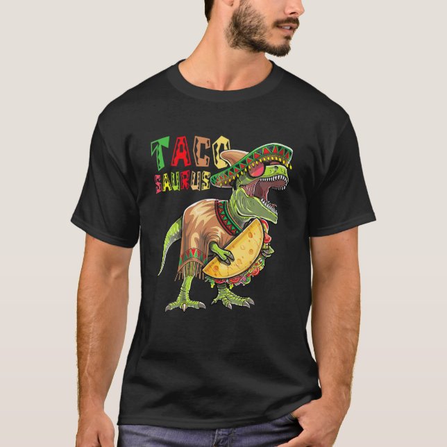 Camiseta Tacosaurus Cinco De Mayo Dinosaurio Taco Fiestas R (Anverso)