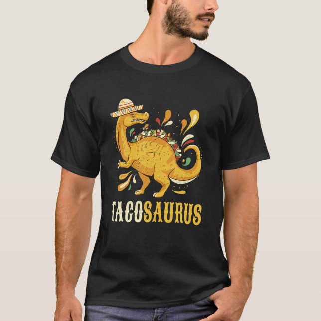 Camiseta Tacosaurus Cinco De Mayo Dinosaurio Taco Funny (Anverso)