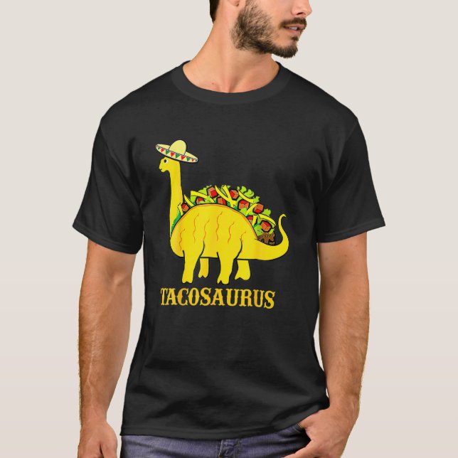 Camiseta Tacosaurus Cinco De Mayo S Funny Taco Dinosaur (Anverso)
