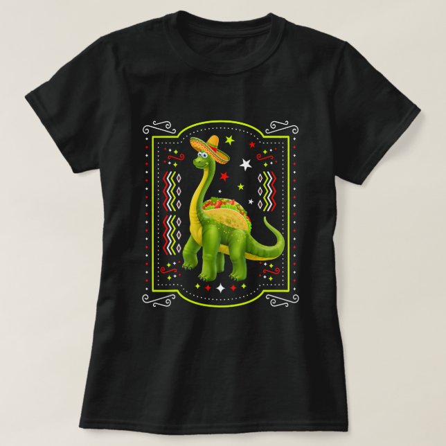 Camiseta Tacosaurus Cinco De Mayo Shirt Funny Dinosaurio Ta (Diseño del anverso)