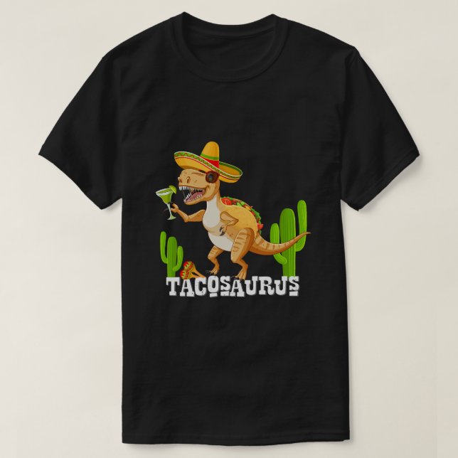 Camiseta Tacosaurus Cinco De Mayo Shirt Funny Dinosaurio Ta (Diseño del anverso)