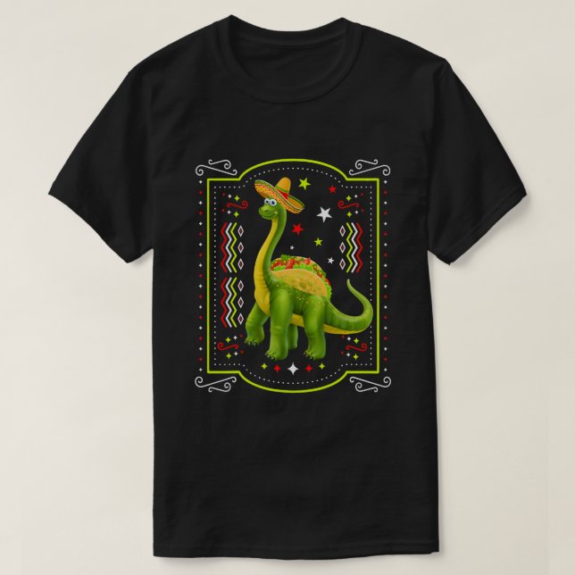 Camiseta Tacosaurus Cinco De Mayo Shirt Funny Dinosaurio Ta (Diseño del anverso)