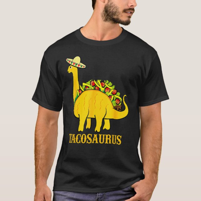 Camiseta Tacosaurus Cinco De Mayo Taco Dinosaur (Anverso)