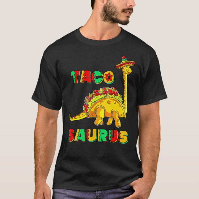 Camiseta Tacosaurus Cinco De Mayo Taco Dinosaur 1 (Anverso)