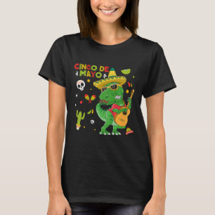 Camiseta Tacosaurus Rex Cinco De Mayo Niño Pequeño Dinosaur