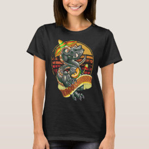 Camiseta Tacosaurus Rex Cinco De Mayo Sombrero Ponc