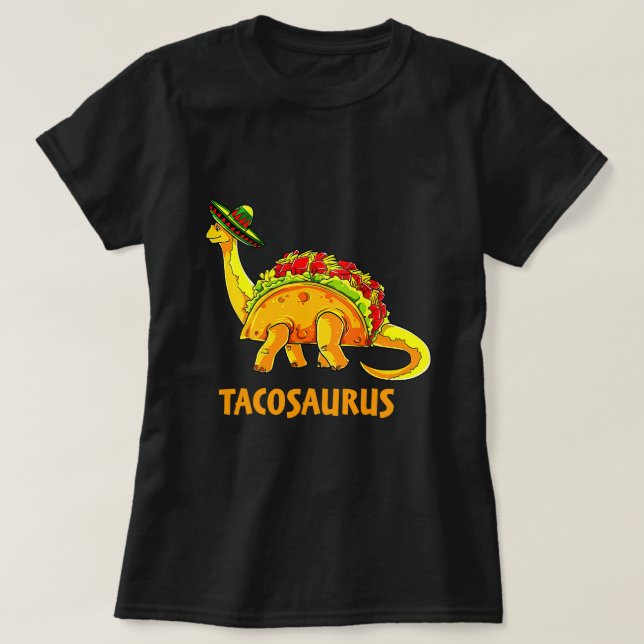 Camiseta Tacosaurus Taco Dinosaur Fiesta Cinco De Mayo Funn (Diseño del anverso)