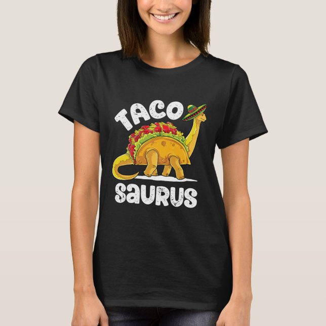 Camiseta Tacosaurus Taco Dinosaur T Rex Funny Cinco De Mayo (Anverso)