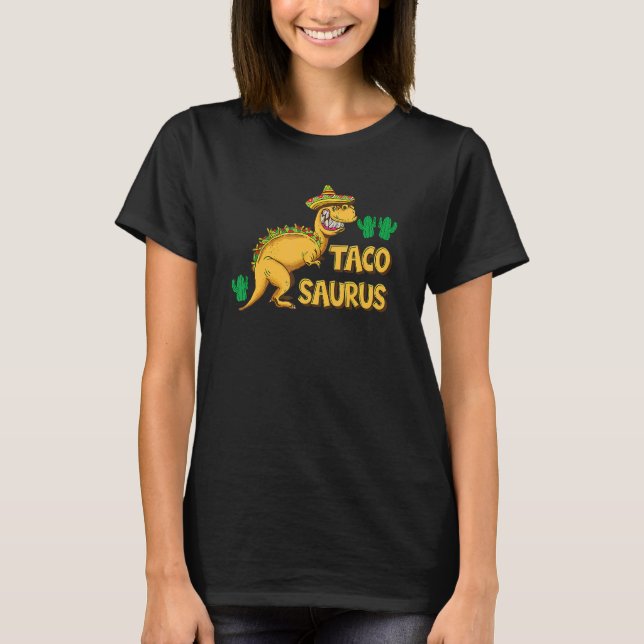 Camiseta Tacosaurus Taco Rex Fiesta O Festivo De Comida Mex (Anverso)