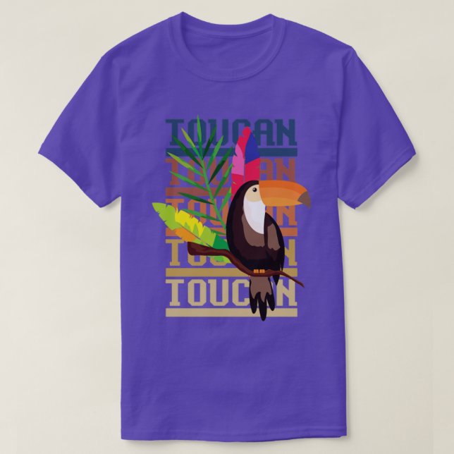 Camiseta Táctil de aves tropicales (Diseño del anverso)