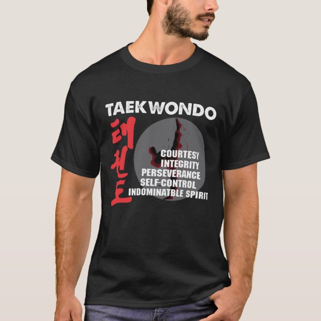 Camiseta Tae kwon do de las artes marciales del Taekwondo (Anverso)