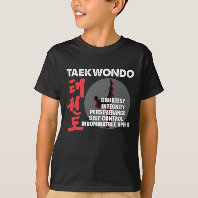 Camiseta Tae kwon do de las artes marciales del Taekwondo (Anverso)