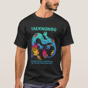 Camiseta Taekwondo 5 Tenets colorido Dragon Tae Kwon Do Mia