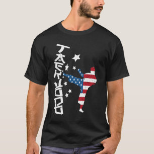 Camiseta Taekwondo Bandera estadounidense Taekwondo 4 de Ju