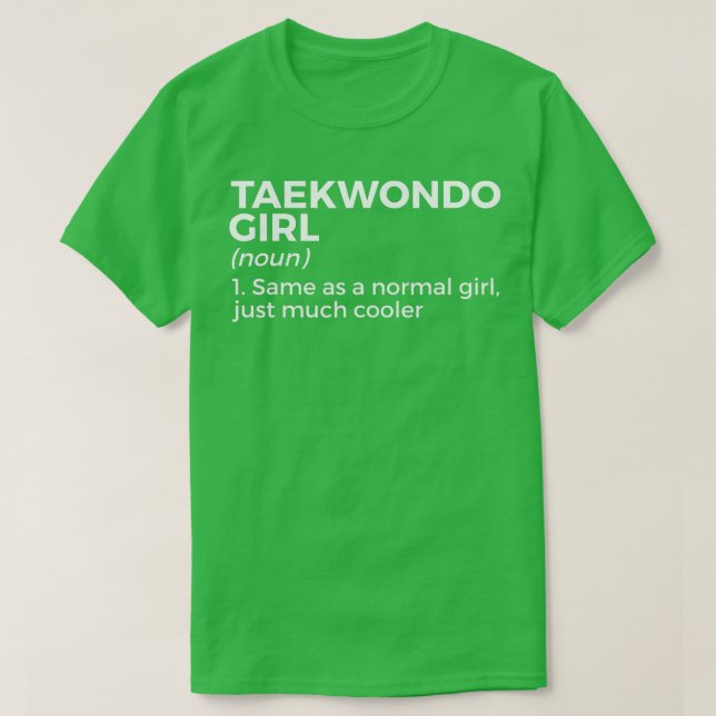 Camiseta Taekwondo Chica Definición de divertidas artes mar (Diseño del anverso)
